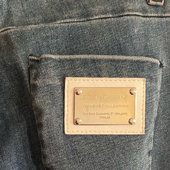 Vintage New Dolce & Gabbana Light Blue Flare Jeans Italy Size 40 Authentic - Picture 12 of 14